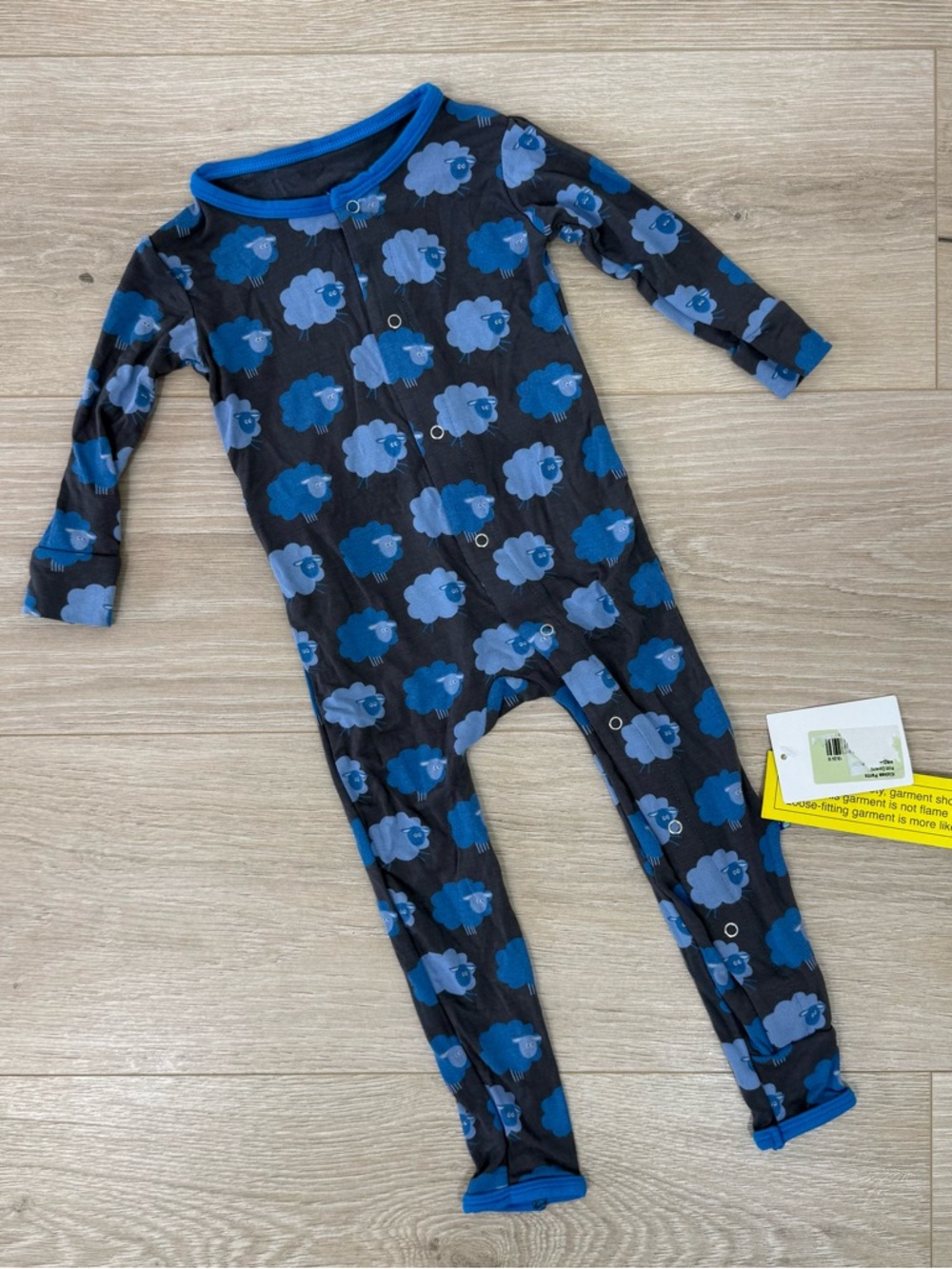 NEW Kickee Pants Blue Sheep Bamboo Coverall